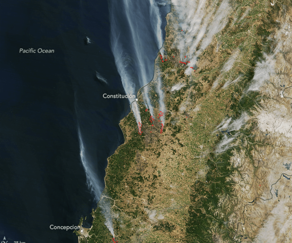 Map of the Day MASSIVE Wildfires Engulf Chile UN Dispatch